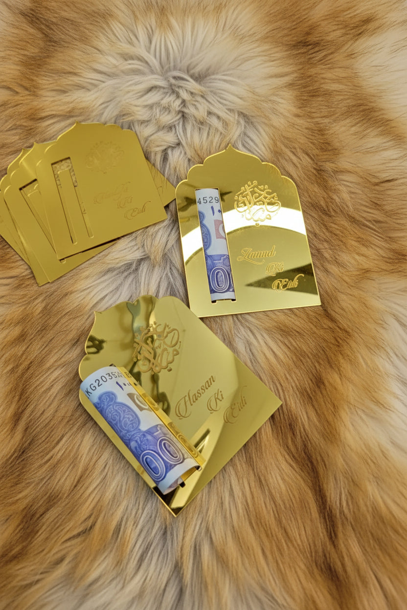 Custom Golden Mirror Eidi Stand 6 pcs