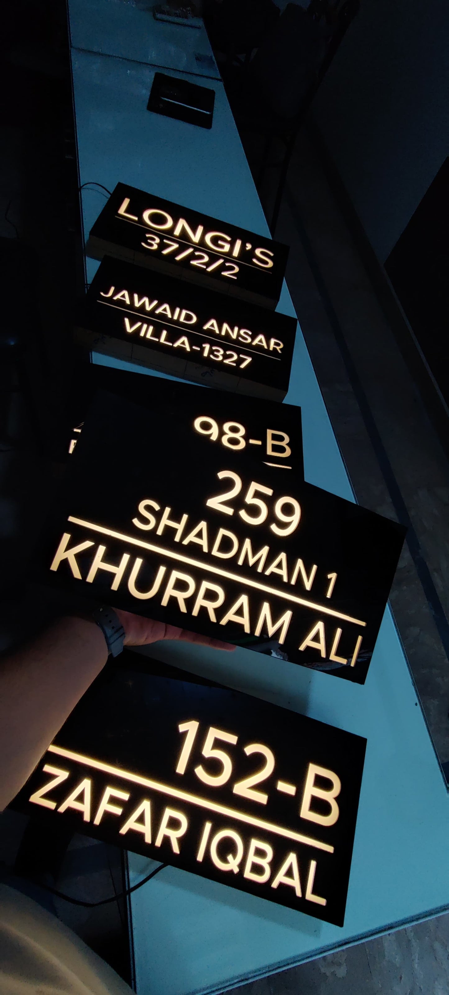 Warm Light Name Plate